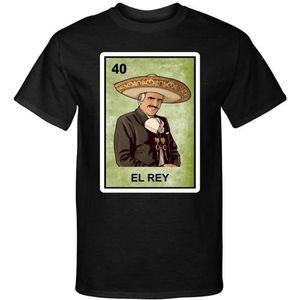 El Rey Vicente Fernandez Loteria Mexican Bingo Style Graphic Tee T-Shirt